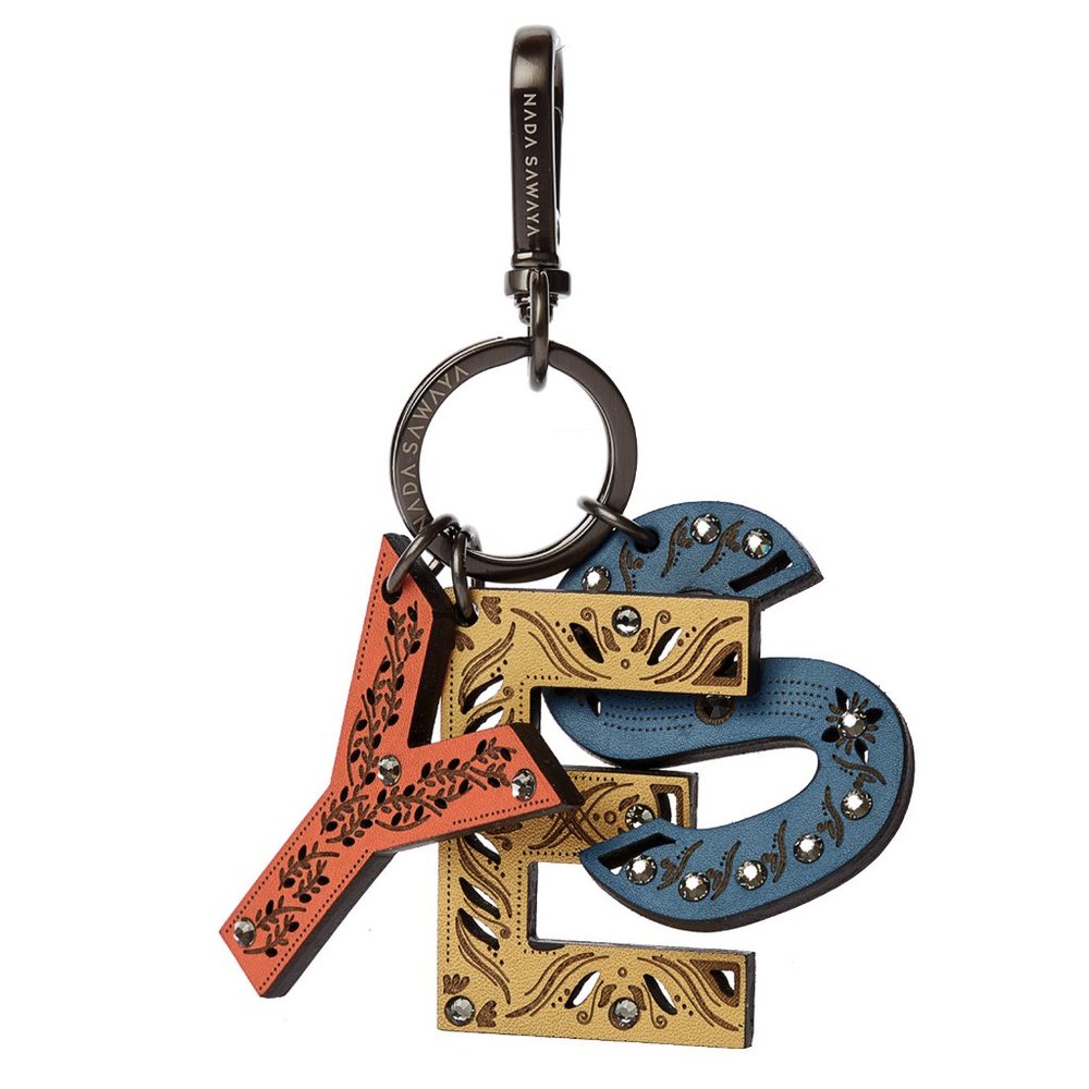 NADA SAWAYA - 3-Letter Laser-Cut Leather C…